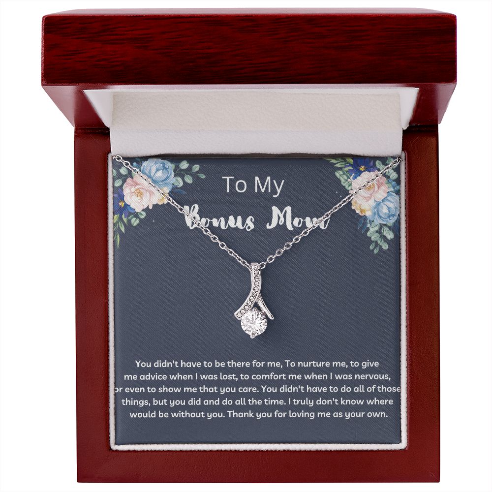"Bonus Mom Necklace - Perfect Gift for Stepmother on Mother's Day, Birthday, or Any Occasion"