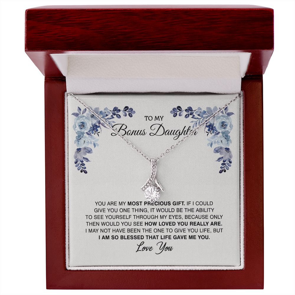 To My Bonus Daughter, Bonus Daughter Gift, Bonus Daughter Necklace,  JWSN110761 B0BLP66VKC