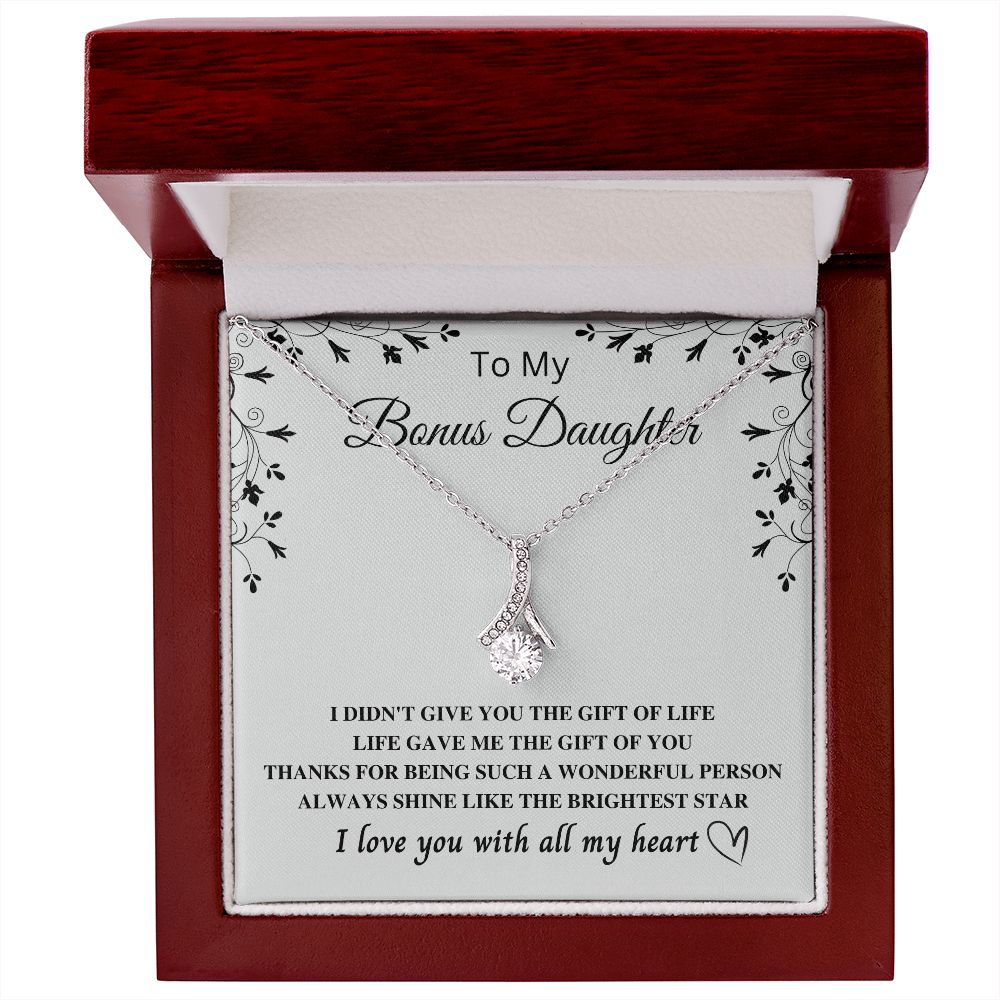 To My Bonus Daughter Gift -  Express Your Love and Gratitude ,Bonus Daughter Gift, Step daughter Gifts from Stepmom, Stepdaughter Gift, Bonus Daughter, Bonus Daughter Necklace SNJW23-010317