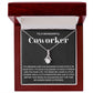 Personalized Coworker Leaving Gift for Women - Engraved Necklace with Meaningful Message
