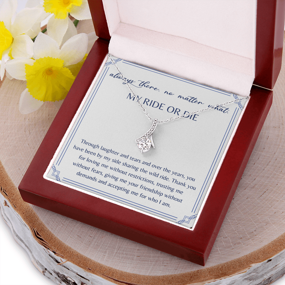 Always there. no matter what. My Ride or Die, Necklace Gift For Wife B09JBDZ5FJ