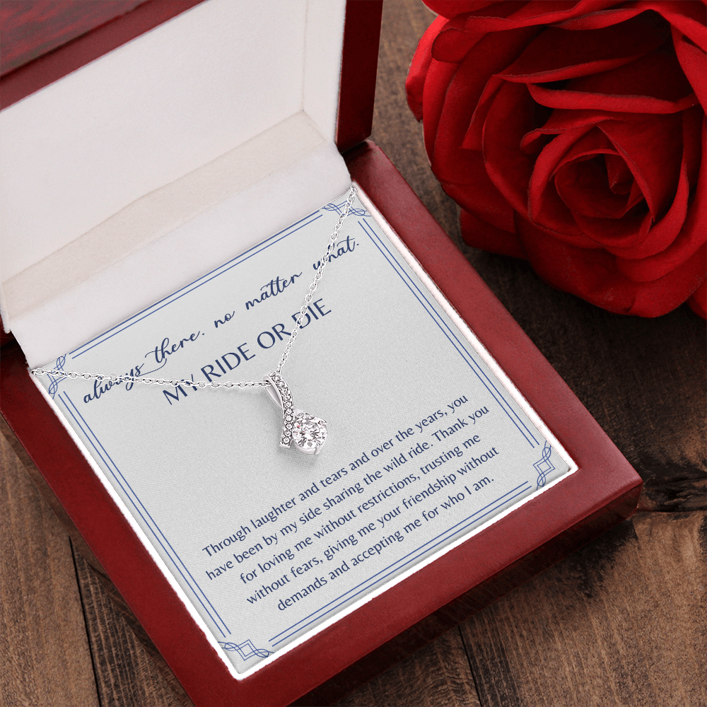 Always there. no matter what. My Ride or Die, Necklace Gift For Wife B09JBDZ5FJ