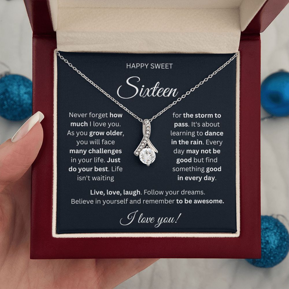 Sweet 16 Necklace - Celebrate Her Milestone Birthday with a Beautiful Gift, 16th Birthday Gift For Her, 16th Birthday Gift 210201