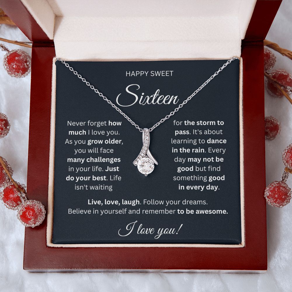 Sweet 16 Necklace - Celebrate Her Milestone Birthday with a Beautiful Gift, 16th Birthday Gift For Her, 16th Birthday Gift 210201
