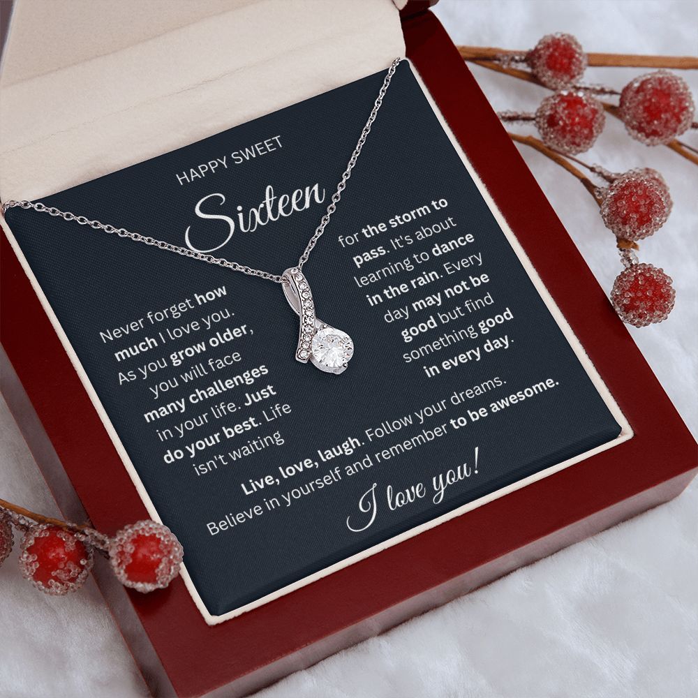 Sweet 16 Necklace - Celebrate Her Milestone Birthday with a Beautiful Gift, 16th Birthday Gift For Her, 16th Birthday Gift 210201