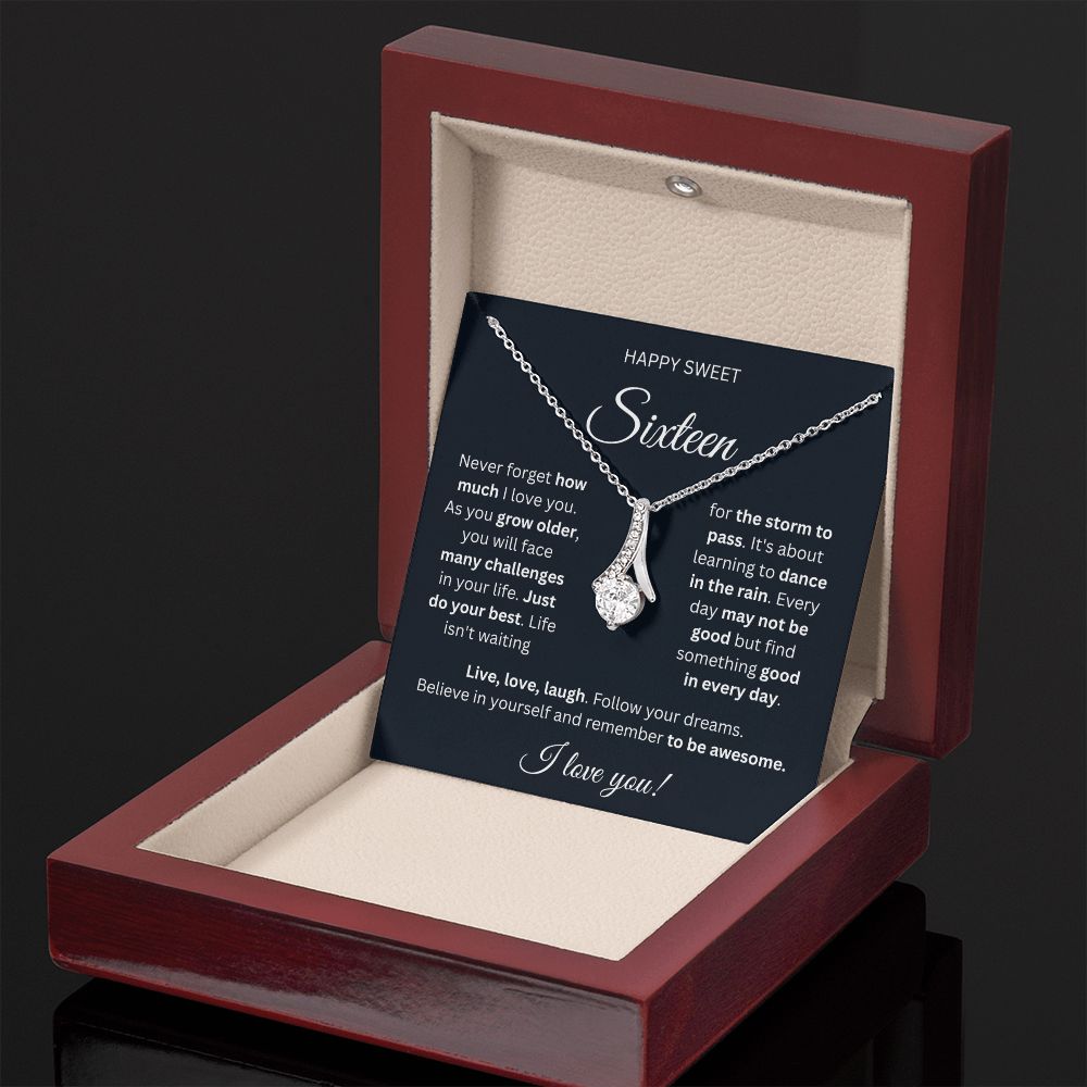 Sweet 16 Necklace - Celebrate Her Milestone Birthday with a Beautiful Gift, 16th Birthday Gift For Her, 16th Birthday Gift 210201