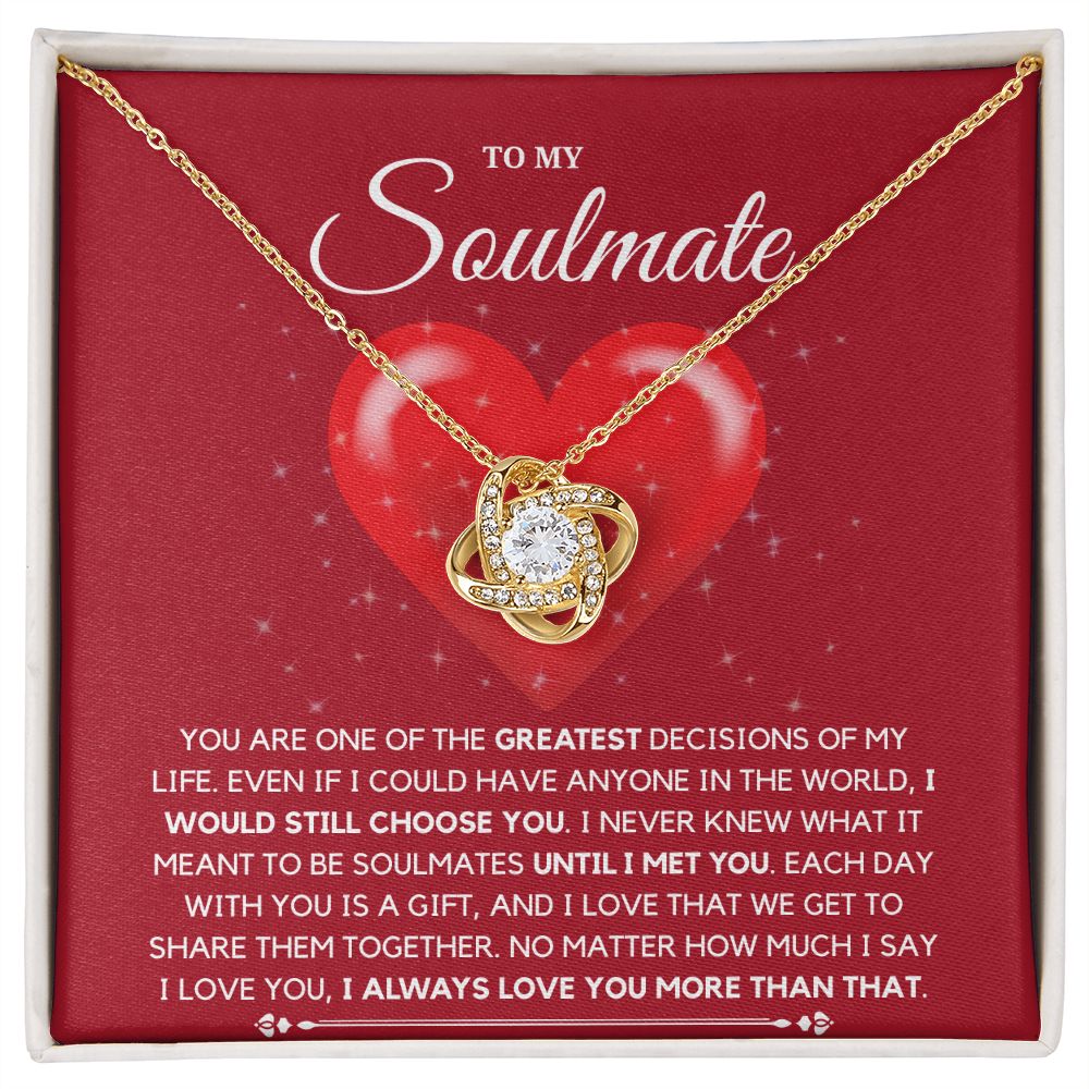 To My Soulmate Necklace: A Meaningful Gift for Your One True Love, Soulmate Gift, Love Necklace Gifts Hers, Gift For Love Of My Life SNJW23-270213