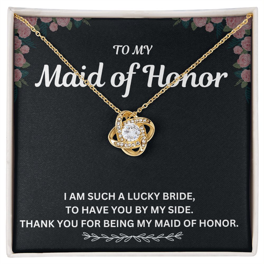 Elegant Maid of Honor Necklace - A True Friend Deserves the Best - A Heartfelt Gift for Your Maid of Honor