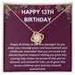 Personalized 13th Birthday Necklace for Girls - Unique Gift Idea for 13 Year Olds