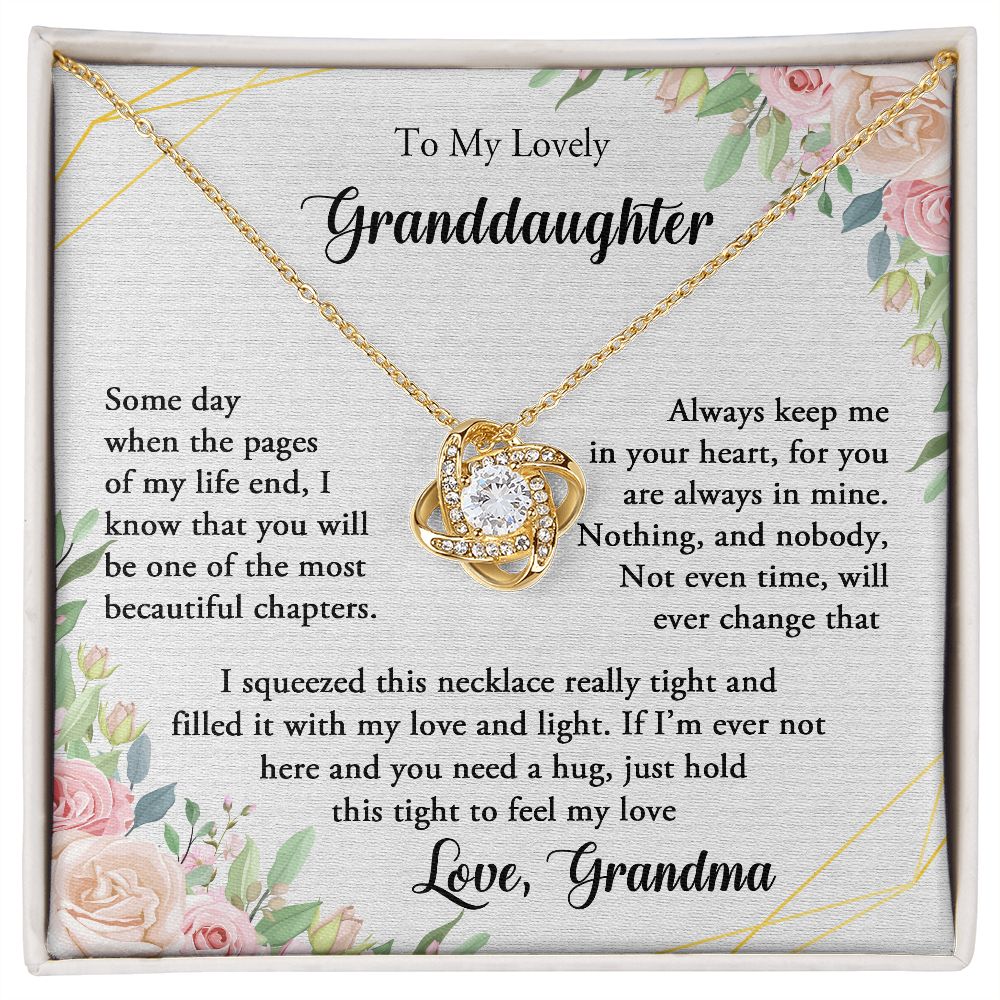Necklace for Granddaughter From Grandma Granddaughter Gifts From Grandma Necklace Granddaughter Jewelry Box Love Knot Necklace
