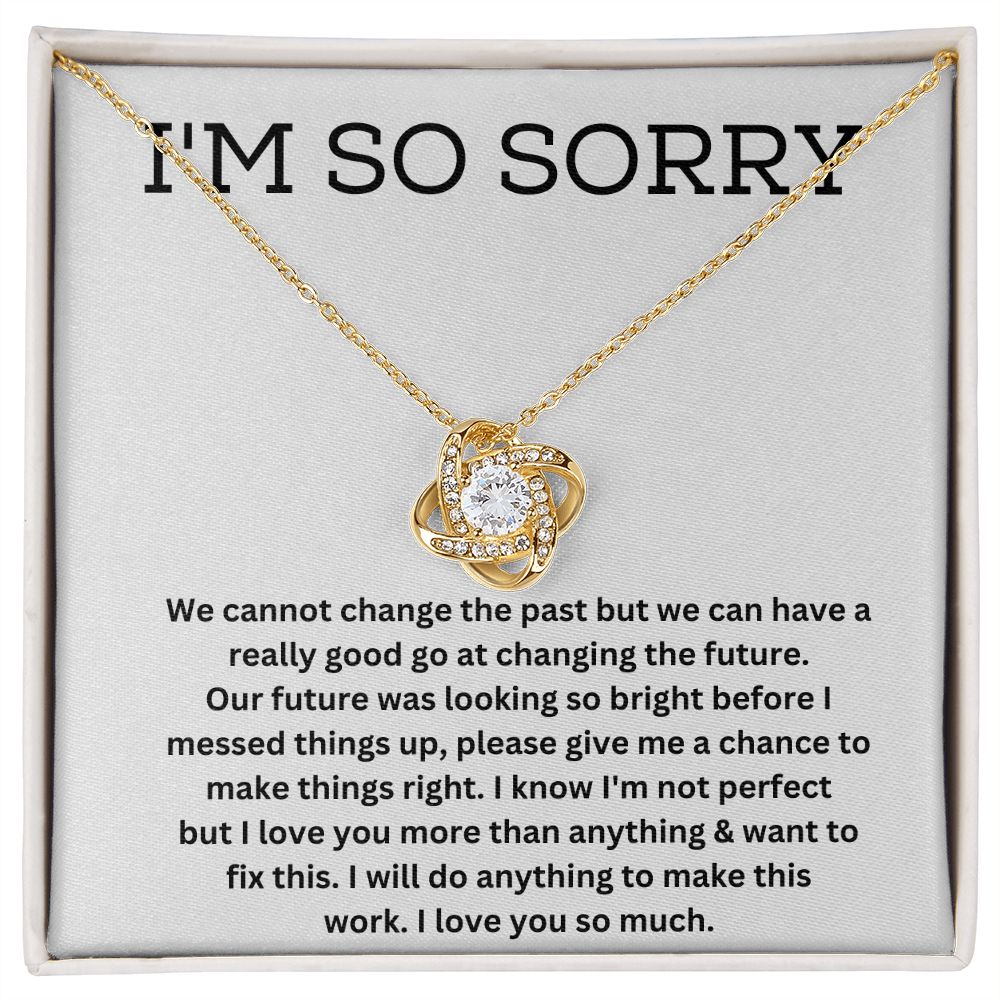 Apologize with Style-Stunning Necklaces for Saying Sorry to Your Loved One, Apology Necklace For Her, Forgiveness Gift For Girlfriend, I'm Sorry Necklace Gift For Wife SNJW23-020301