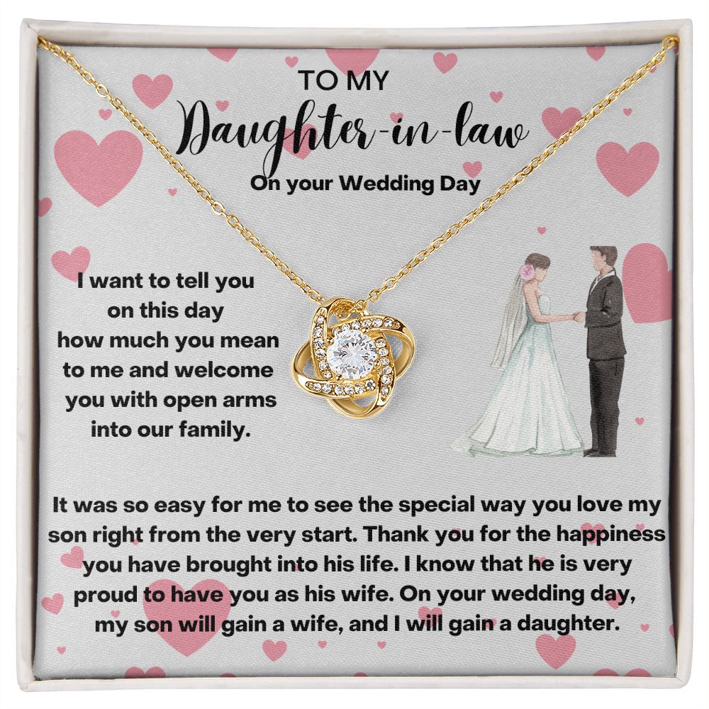 Beautiful Necklace for Daughter-in-Law with Special Message - Show Your Love and Appreciation - Daughter-in-Law Necklace with Message Card