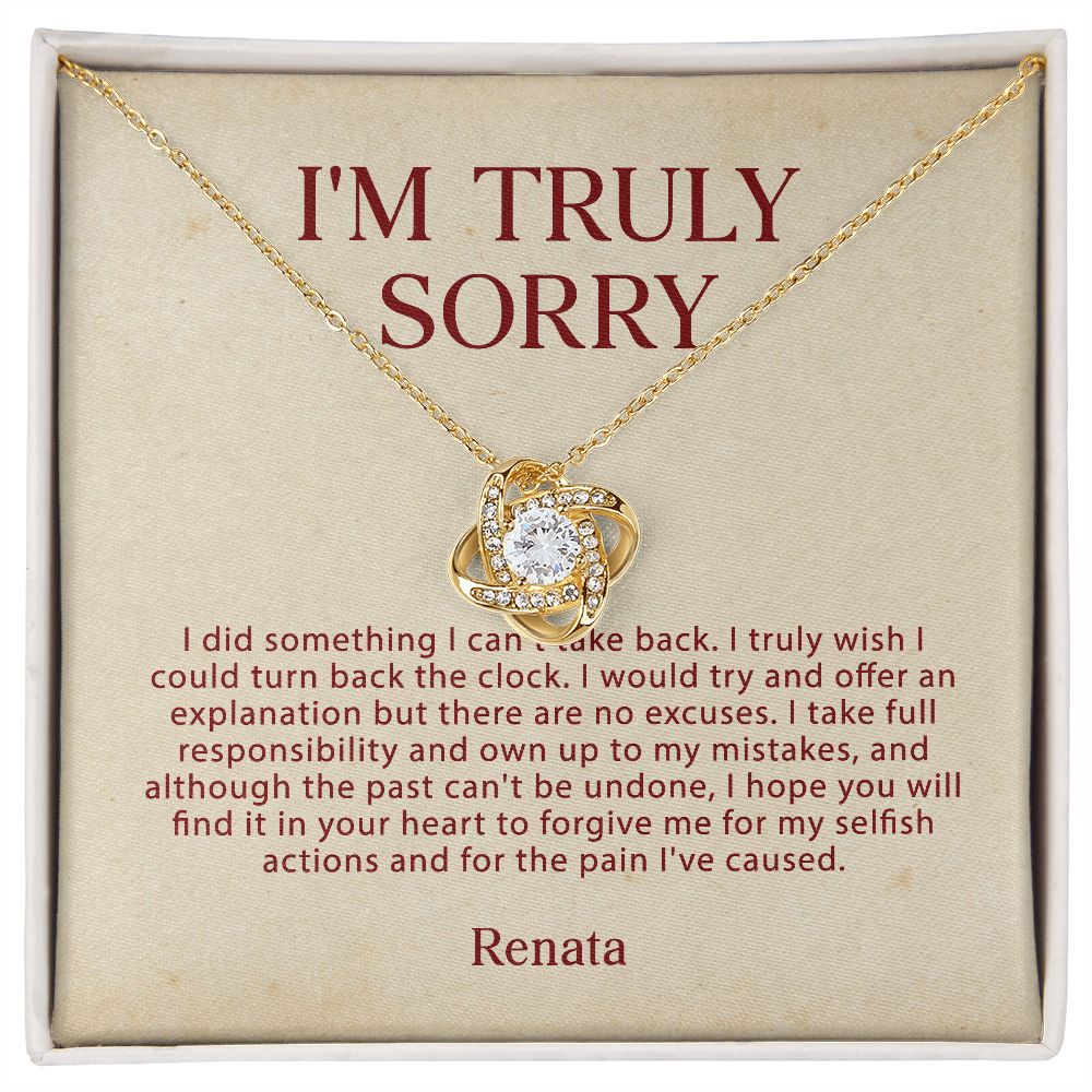 I'm Sorry Gift, Sorry Card, Apology Necklace, Sorry Gift Wife, Sorry Gift Girlfriend, Sorry Gift Friend, Forgive me Jewelry, Sorry Partner JWSN110638 (Custom)