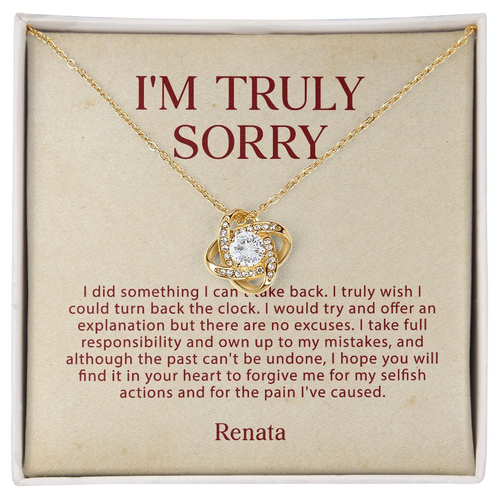 I'm Sorry Gift, Sorry Card, Apology Necklace, Sorry Gift Wife