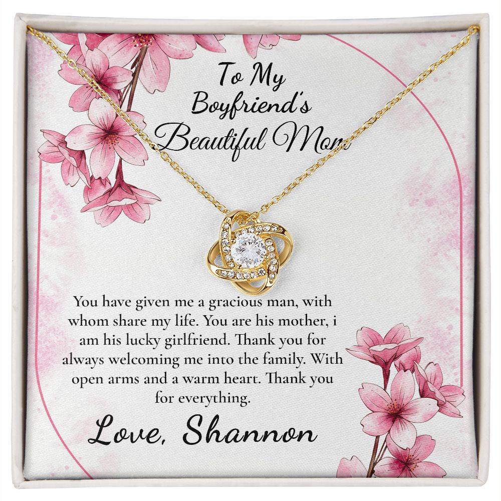 Boyfriend Mom Necklace, Gift for Boyfriend Mother, Birthday Gift, Boyfriends Mom Christmas Gift, Mothers Day Gift for Boyfriends Mom VC2311