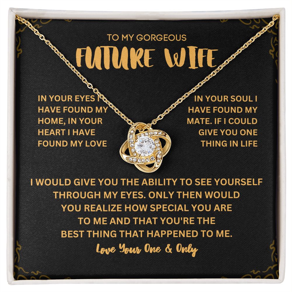 To My Beautiful Future Wife Necklace - A Heartfelt Gift That Will Make Her Heart Melt | Unique Message Card Included