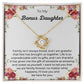 Bonus Daughter Gift - Express Your Love to Your Bonus Daughter with Our Sterling Silver Necklace, Stepmom, Stepdad to daughter, Bonus Daughter Necklace SNJW23-010321