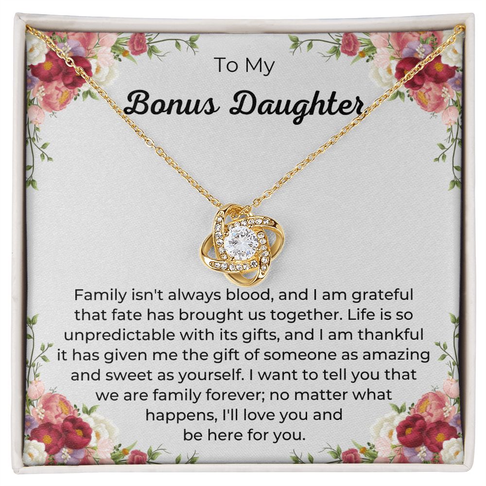 Bonus Daughter Gift - Express Your Love to Your Bonus Daughter with Our Sterling Silver Necklace, Stepmom, Stepdad to daughter, Bonus Daughter Necklace SNJW23-010321
