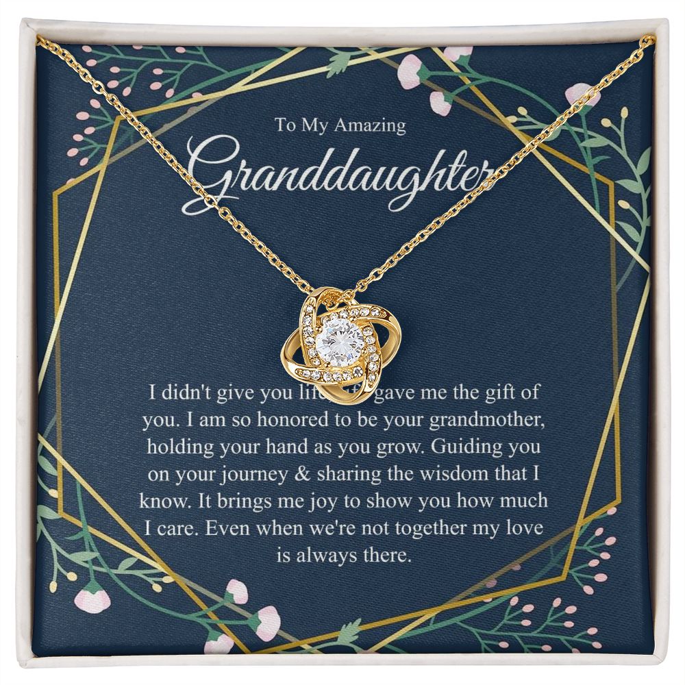 Love Knot, To My Granddaughter Gift From Grandmother,Grandma And Granddaughter Necklace, Granddaughter Mother's Day Gift, Granddaughter Gift 07121sweetgift ttstore-0712-1x9