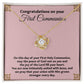 "Celebrate Your Daughter's First Communion with Unique and Personalized Gift Necklace"