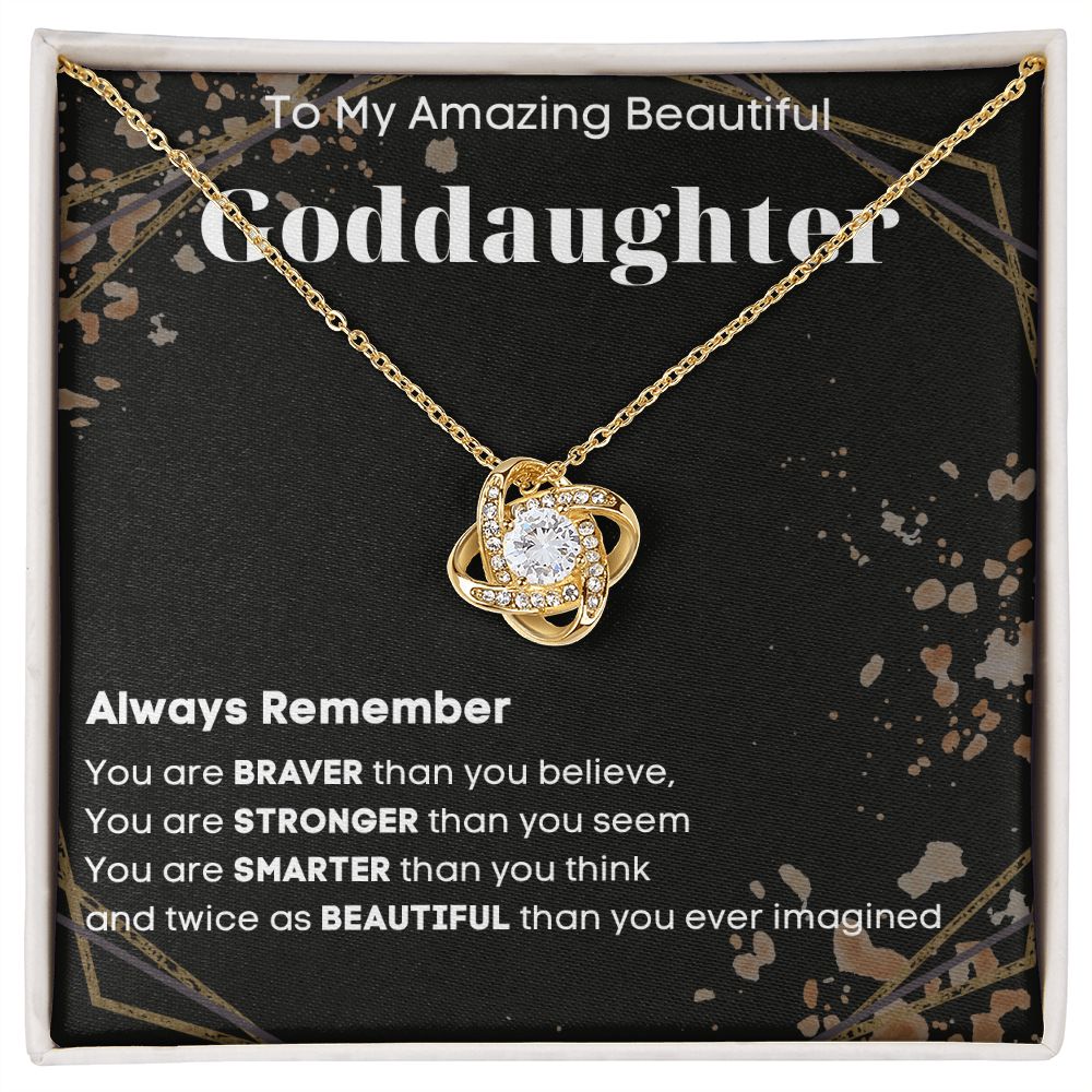 Goddaughter Gift from Godmother - Beautiful Necklace with Heartwarming Message Card - Thoughtful Necklace and Personalized Message Card Combo