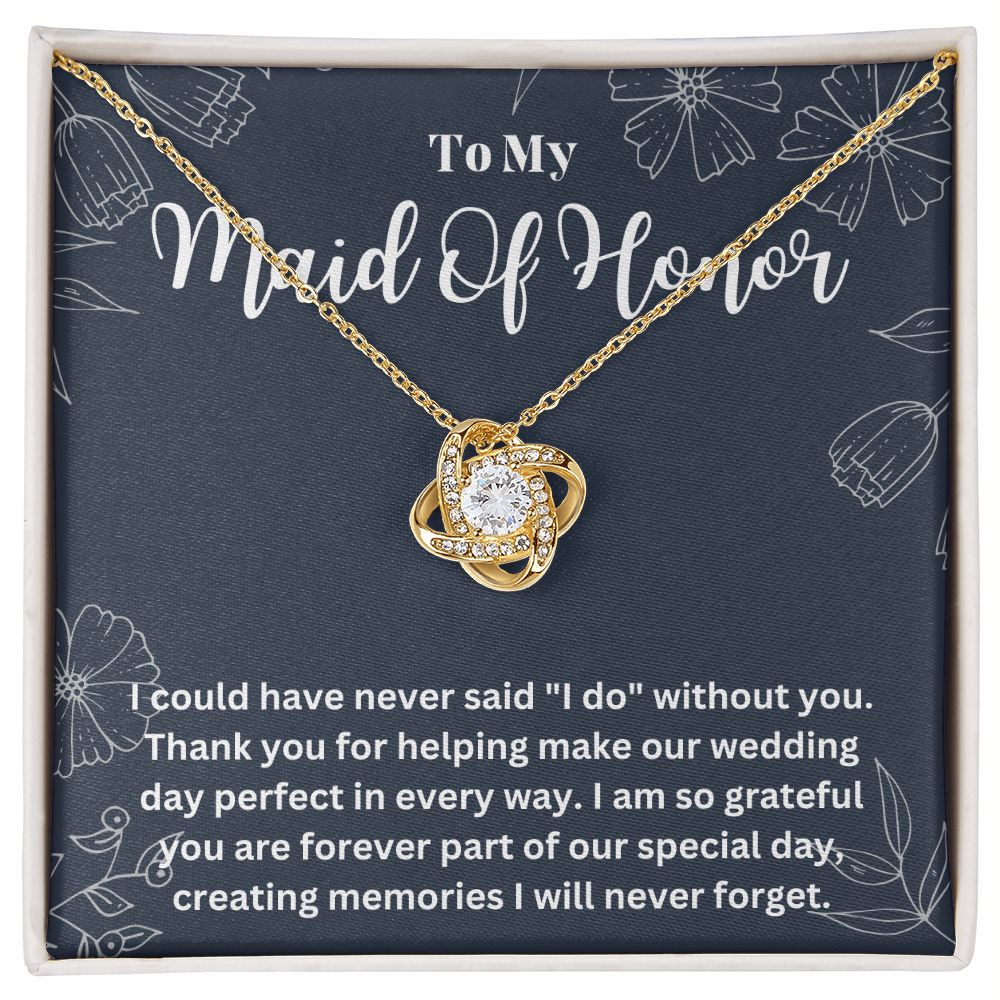 Maid of Honor Necklace - A Token of Appreciation - A Thoughtful Gift for the Bride's Right-Hand Woman-
