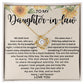 Elegant Daughter-in-Law Necklace - Meaning Gift for Mother-in-Law, Birthday, Christmas, or Any Occasion