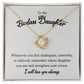 To My Badass Daughter - I Will Love You Always - Love Knot Necklace SNJW071201 B0BPDR98FH