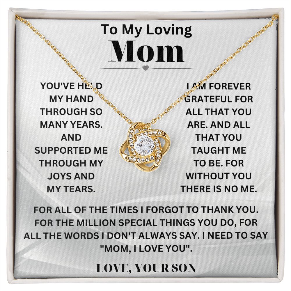 Personalized Necklace for Mom from Son – Thoughtful Gift with Message Card