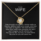 To my wife sterling silver love knot necklace 04127