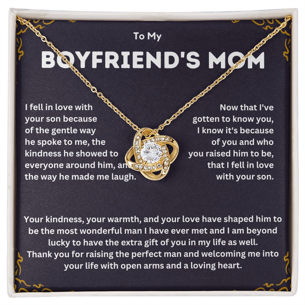 Eternal Love Boyfriend's Mom Necklace - A Gift of Endless Love and Appreciation  - A Thoughtful Gift of Gratitude and Love