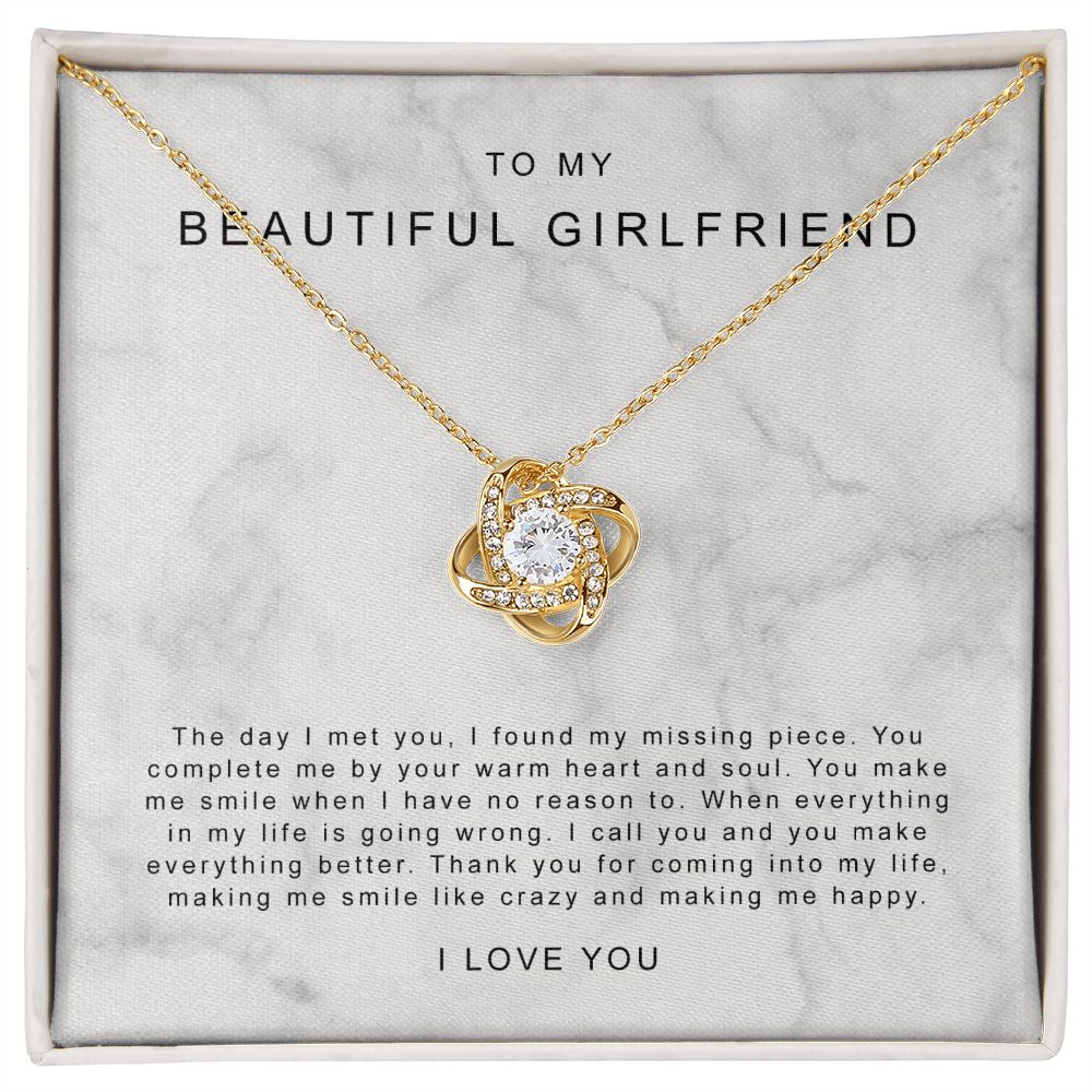 To My Beautiful Girlfriend Necklace Gift From Boyfriend B0BQJMWKYJ