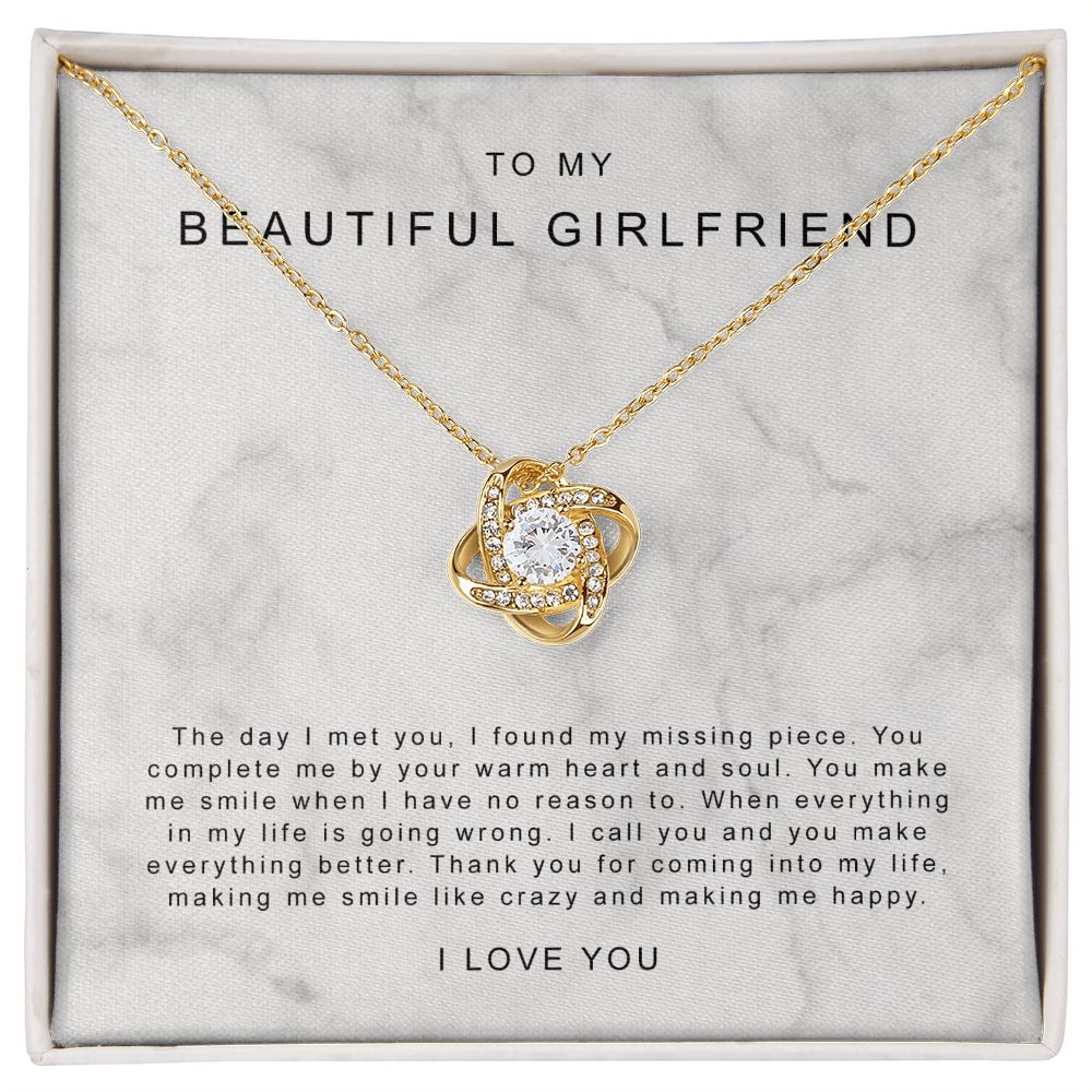 To My Beautiful Girlfriend Necklace, Gift From Boyfriend B0BQJMWKYJ