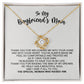To My Boyfriend's Mom Gift for Boyfriend's Mom, Future Mom Gift | Love Knot Necklace 03123 ttstore-0312-03x30 B0BNXHMKP5