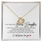 To My Beautiful Bonus Daughter, Love Knot Necklace, Bonus Daughter Gifts, Adopted Daughter Necklace From Unbiological Mom