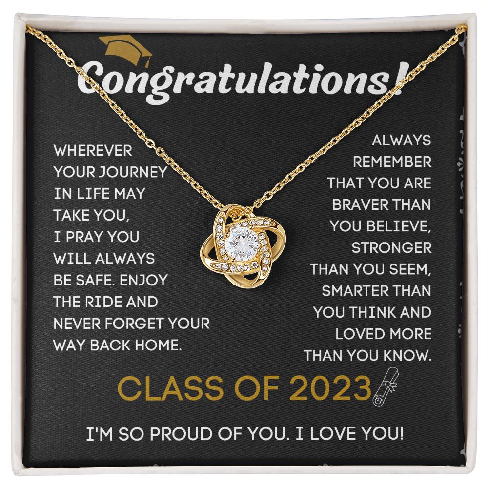 College Graduation Necklace with Custom Name and Year - Unique and Memorable Graduation Gift Idea