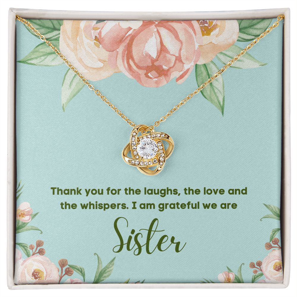 Sisters Necklace with Personalized Message Card - Meaningful Gift for Sister - A Heartfelt Gift to Brighten Your Loved One's Day