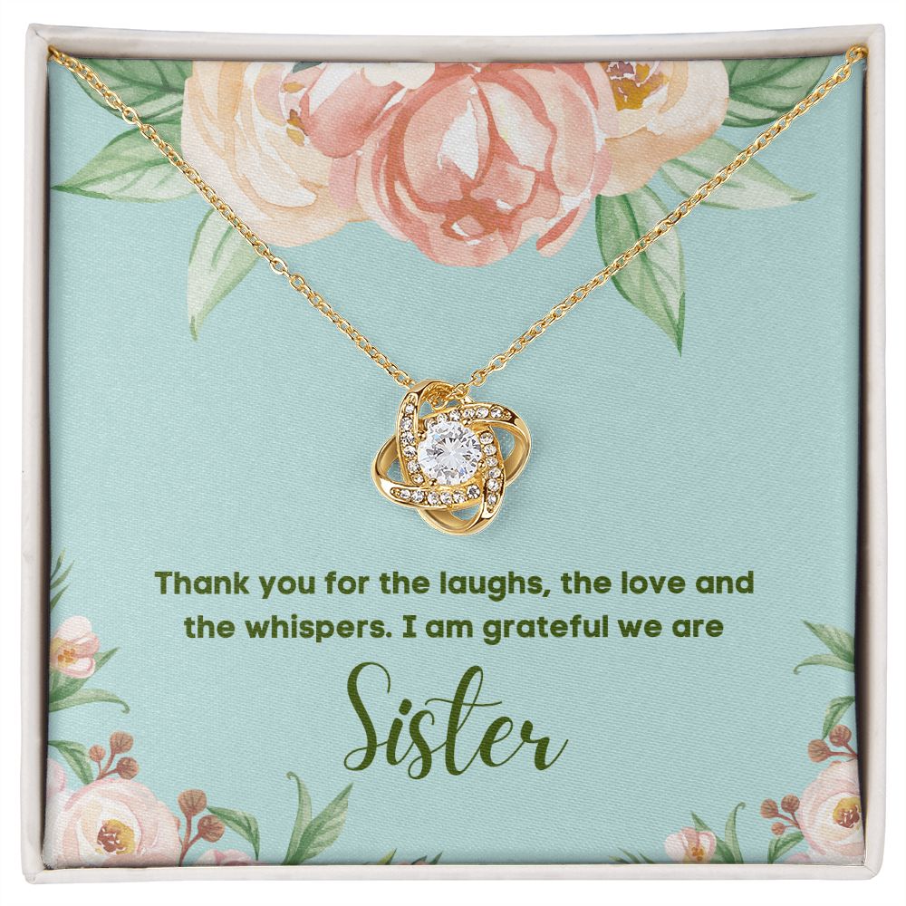 Sisters Necklace with Personalized Message Card - Meaningful Gift for Sister - A Heartfelt Gift to Brighten Your Loved One's Day