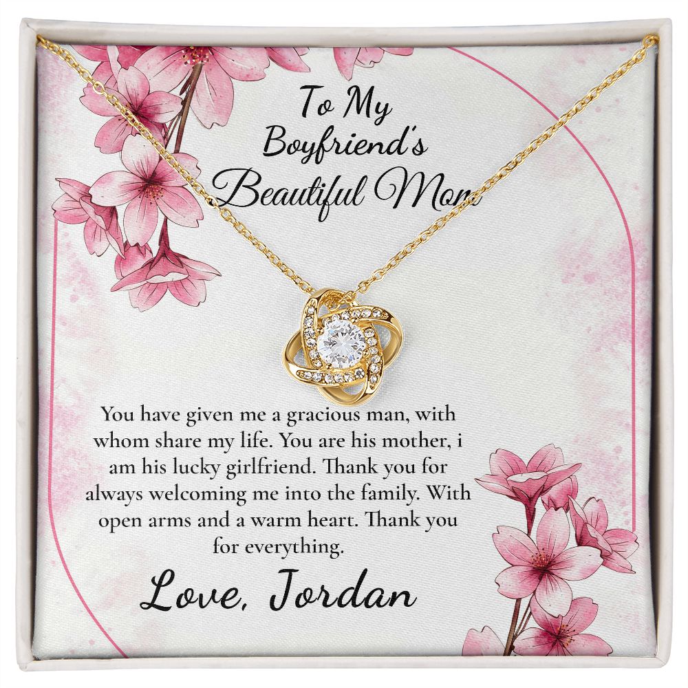 Boyfriend Mom Necklace, Gift for Boyfriend Mother, Birthday Gift, Boyfriends Mom Christmas Gift, Mothers Day Gift for Boyfriends Mom VC2311 (Jordan)