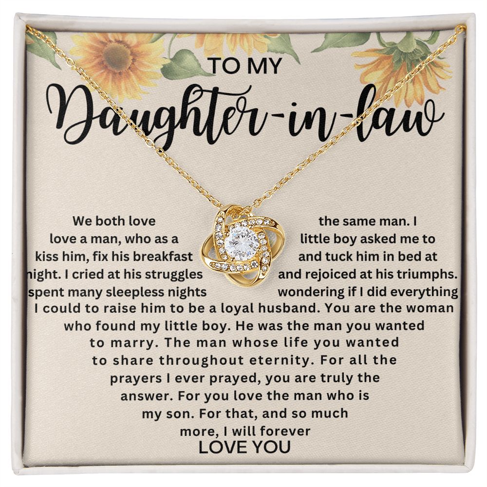 Elegant Daughter-in-Law Necklace - Meaningful gift for Mother-in-Law, Birthday, Christmas, or Any Occasion
