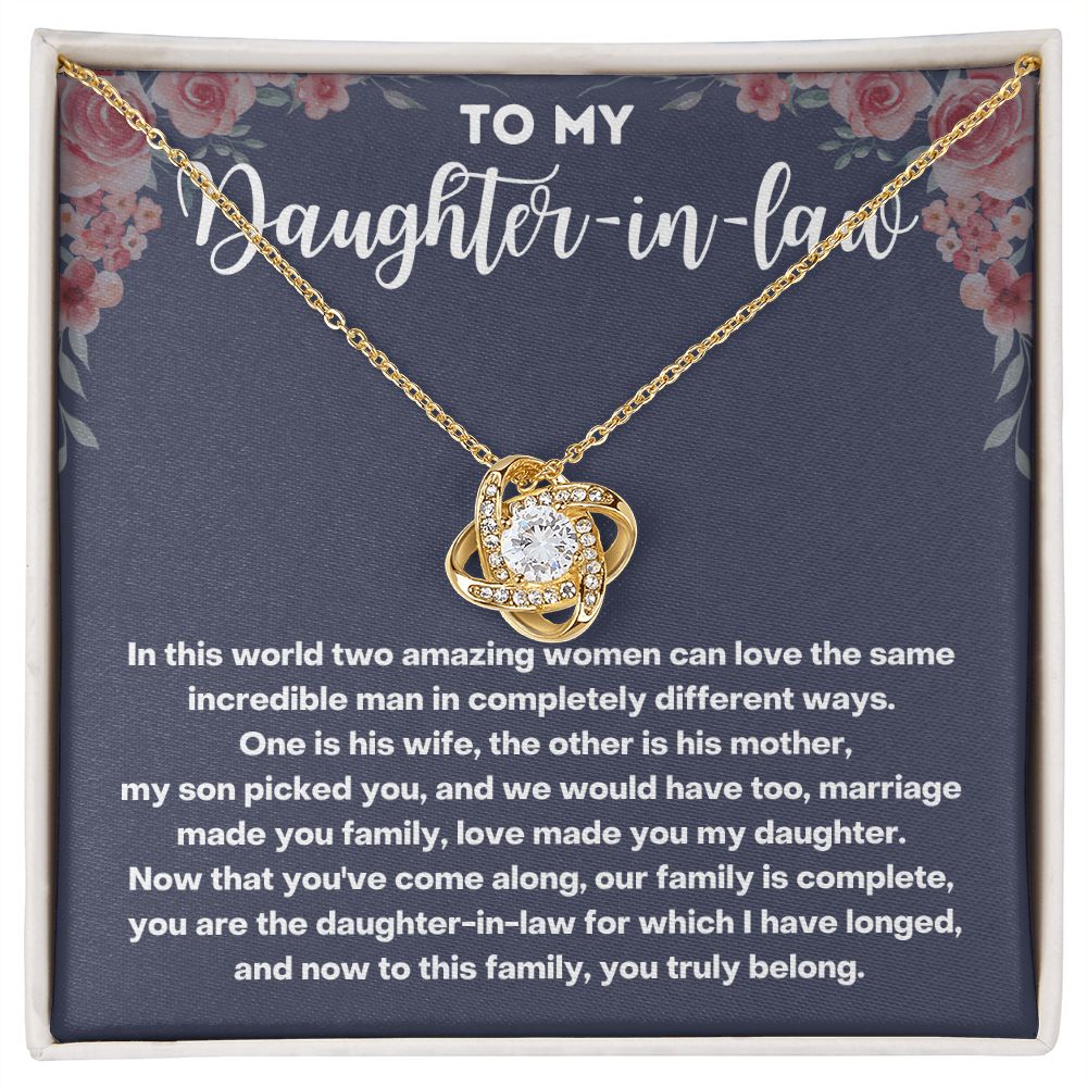 Daughter-in-Law Christmas Gift - Elegant Necklace with Personalized Card to Celebrate the Season