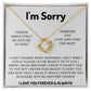 I'm Sorry Gifts for Him or her Win their Heart Back with Thoughtful Apology Presents, Apology necklace, Forgiveness gift, I'm sorry necklace SNJW23-020315
