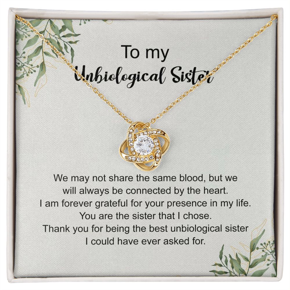 The Love Knot Necklace To My Unbiological Sister, Sister Gift Y9-2ZHM-H93L