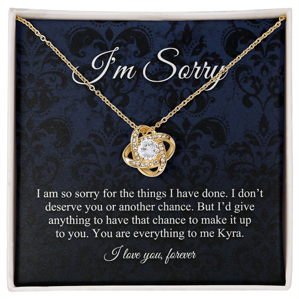 Love Knot, Apology Gift For Her, Forgiveness Gift, I'm Sorry Necklace JWSN110634 (Custom 1512)