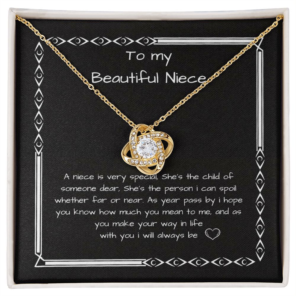 The Love Knot Necklace Gift for Niece from aunt, Niece Birthday Gift W8-TN0E-8LIJ B09MF4RKRP