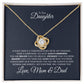 Gift For Daughter From Mom & Dad, Daughter Mother Necklace, Daughter Gift From Dad, To Our Daughter, Daughters Birthday, Grown Up Daughter JWSN-110723