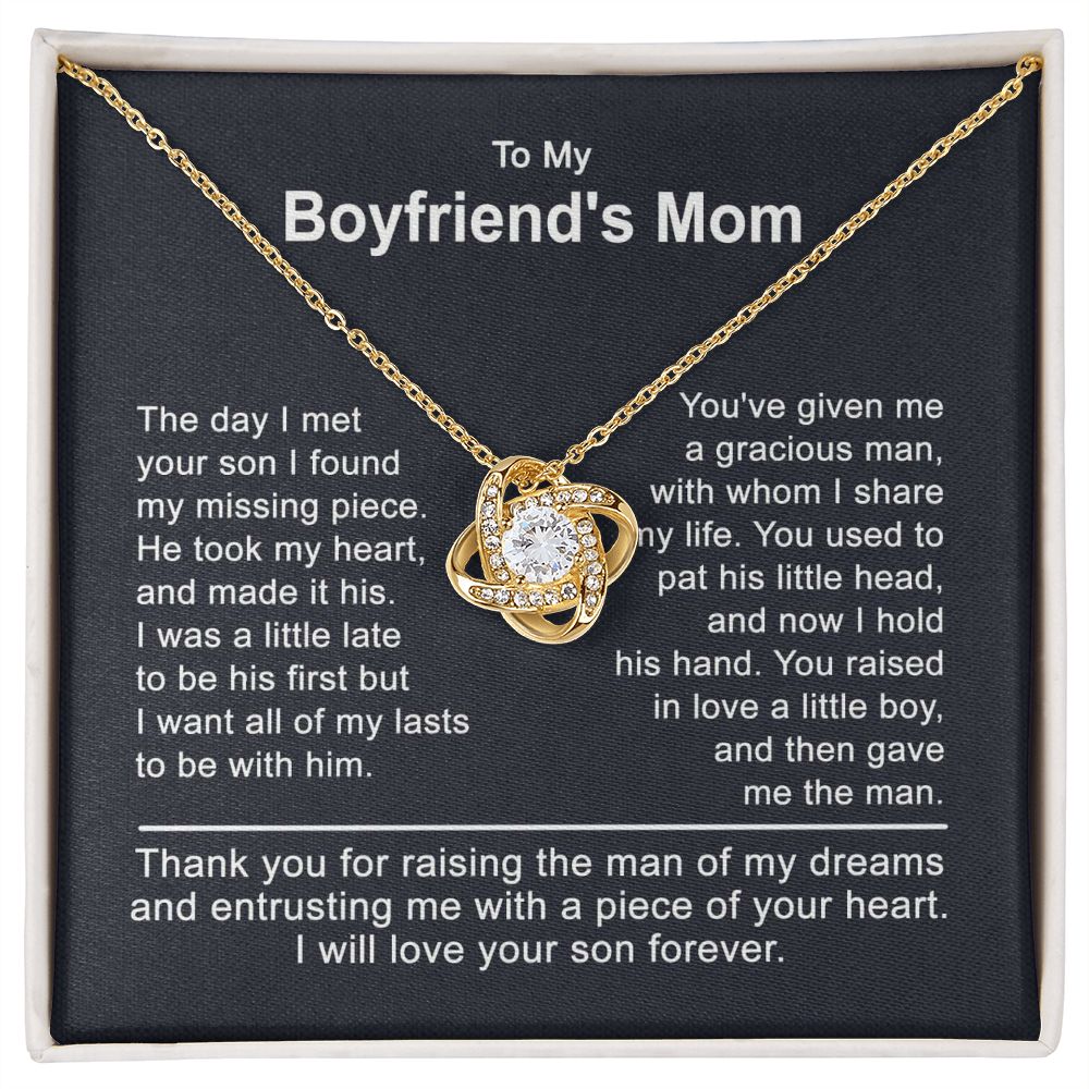 Boyfriend Mom Necklace, To My Boyfriends Mom Necklace, Boyfriend Mom Gifts from Girlfriend 1L-G6P9-B18V