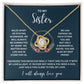Sisters Necklace with Personalized Message Card - Meaningful Gift for Sisters from Sister