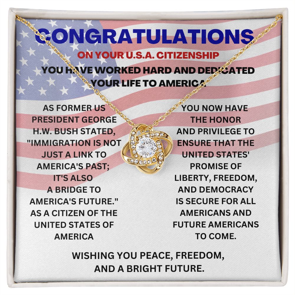 Celebrate Your New Citizenship with Our Elegant US Citizenship Gifts Necklace - Meaning for Any Occasion