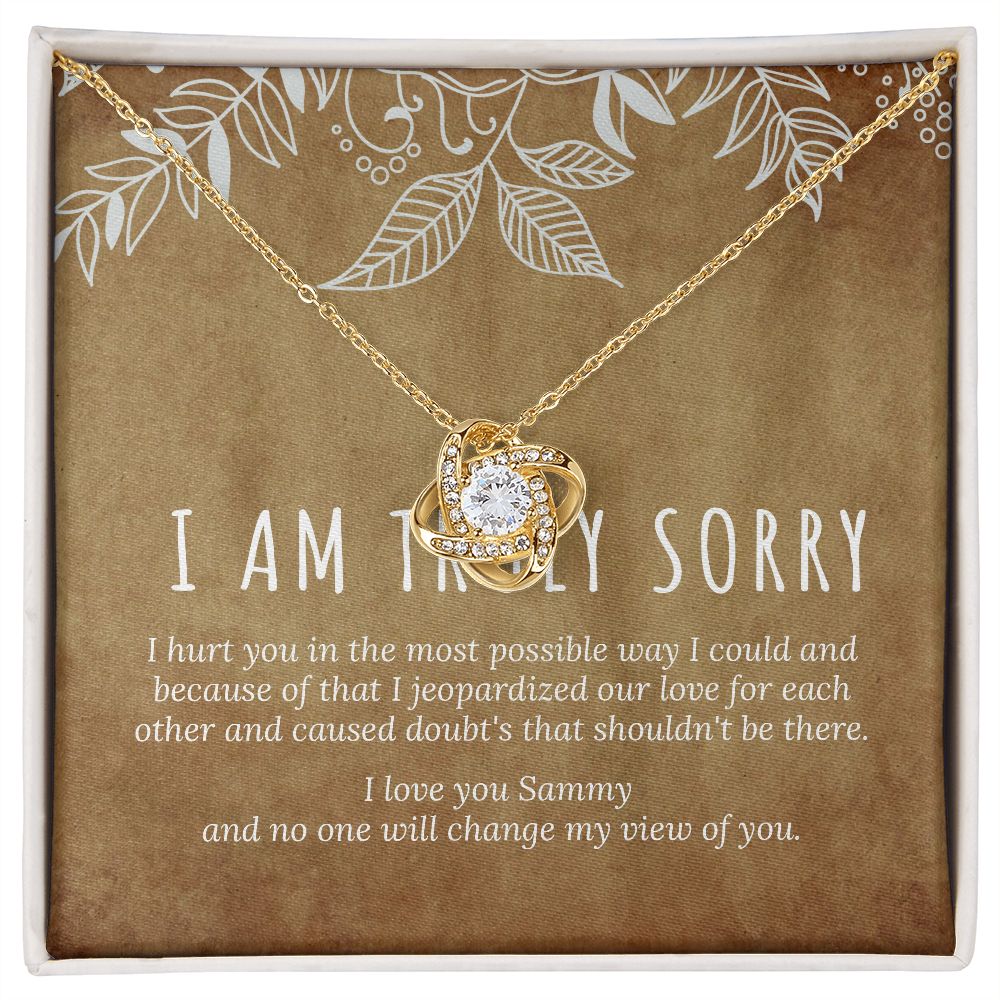 I'm Sorry Gift, Sorry Card, Apology Necklace, Sorry Gift Wife, Sorry Gift Girlfriend, Sorry Gift Friend, Forgive me Jewelry, Sorry Partner